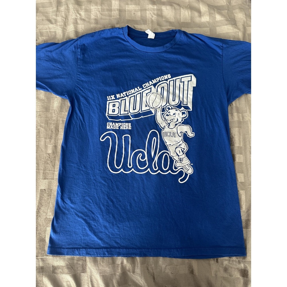 UCLA Bruins Shirt Mens Large Blue NCAA Basketball Blueout 11X National Champions